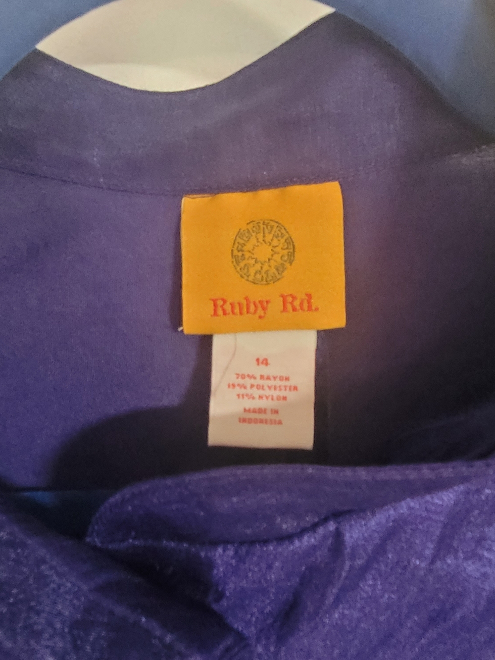 Ruby Rd. Deep Purple Button-Front Blazer - Picture 3 of 6